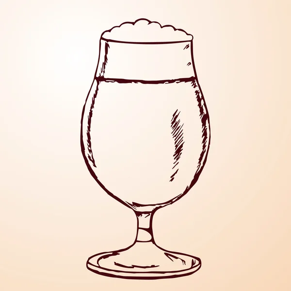 Ručně tažené skica piva — Stockový vektor