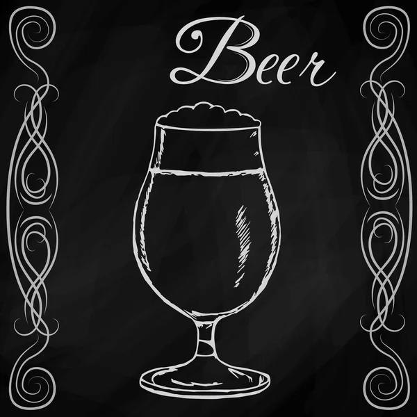 Hand ritad skiss av öl — Stock vektor