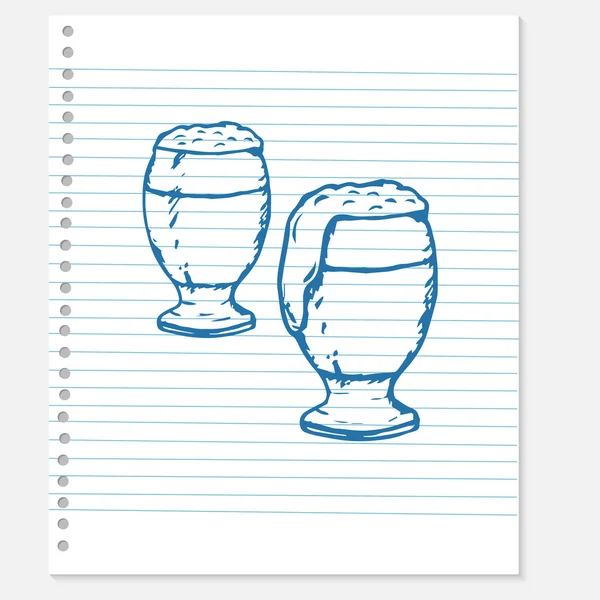 Σκίτσο του μια μπύρα — Διανυσματικό Αρχείο