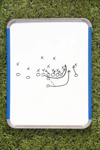 Football Clipboard with Play Diagram — Stock Photo, Image