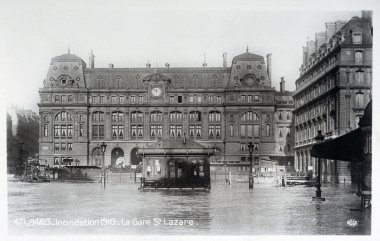 Ocak 1910 yılında Paris seller eski kartpostal