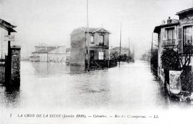 Ocak 1910 yılında Paris seller eski kartpostal