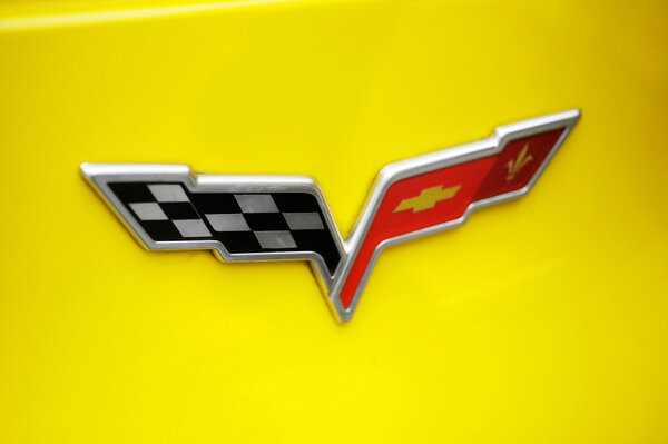 A yellow corvette exposed
