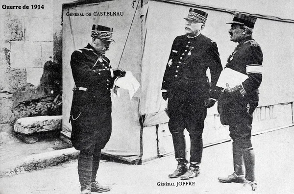 General de Castelnau och Joffre — Stockfoto