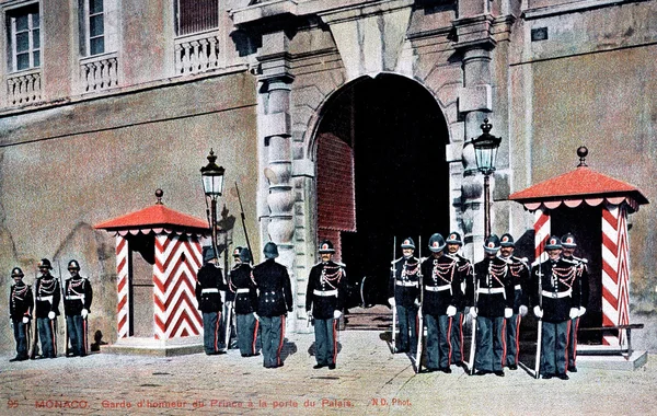 Antigua postal de Mónaco — Foto de Stock