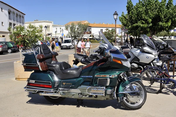 Uma bicicleta agradável Honda Goldwing — Fotografia de Stock