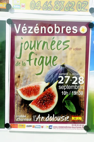 Poster announcing the feast of figs — Stock Photo, Image