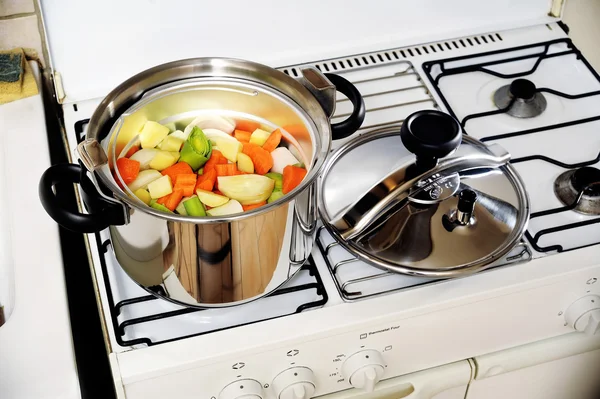 Pressure cooker stainless steel — Stock Photo, Image