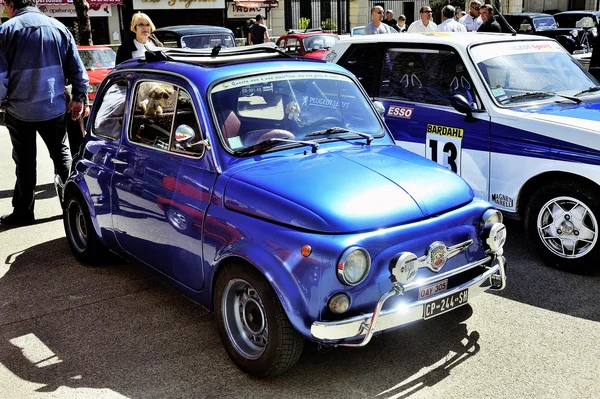 Starý Fiat 500 Abarth závodní vybavení — Stock fotografie