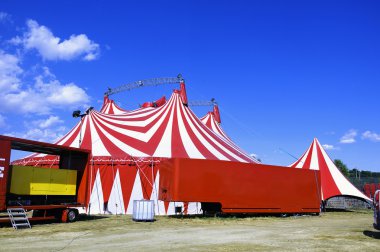 circus tent installed ready for representation clipart