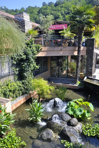 Cuenca decorativa Anduze jardín de bambú — Foto de Stock