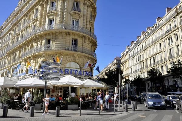 Marseille old buildings facades — Stock Photo, Image