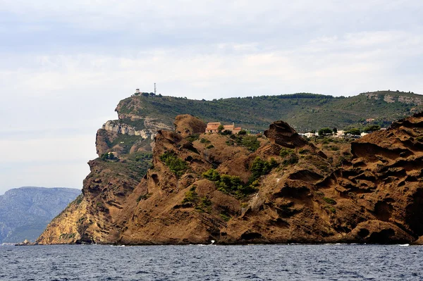 Krajobraz wybrzeża między Cassis i Marsylia — Zdjęcie stockowe