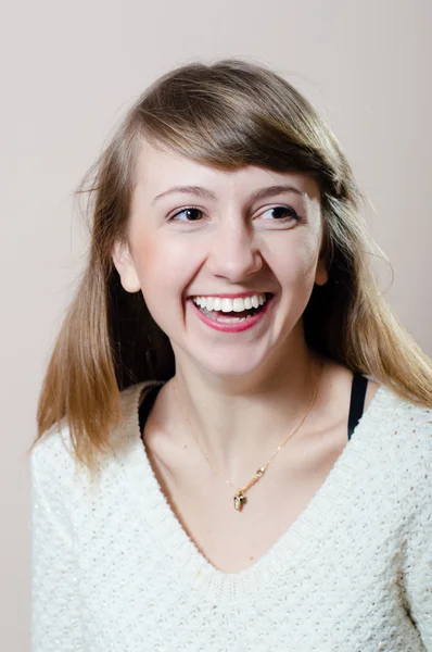 Mulher feliz sorrindo — Fotografia de Stock