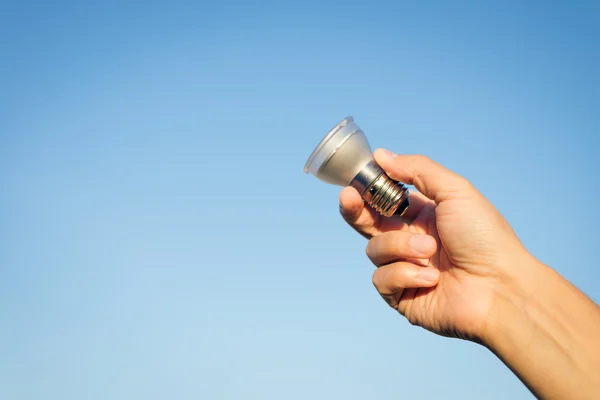 Lamp in de hand geleid — Stockfoto