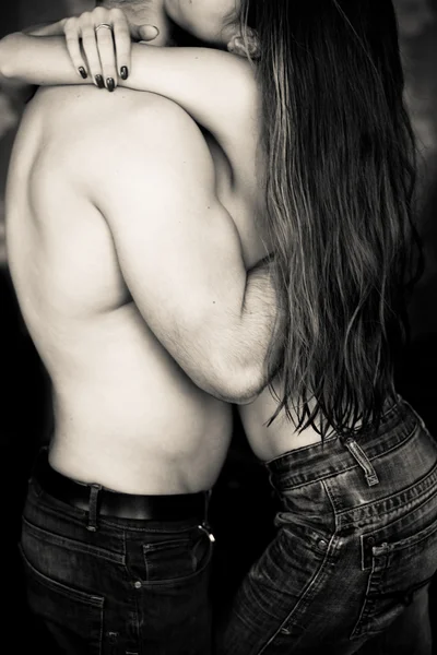 Young couple without clothing — Stock Photo, Image