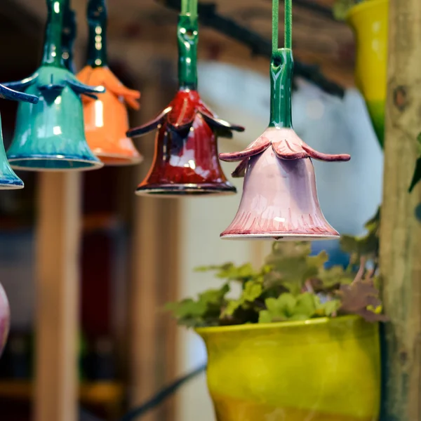 Colorful ceramic bells — Stock Photo, Image