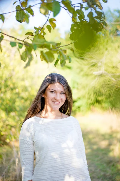 Beautiful woman outdoors — Stock Photo, Image