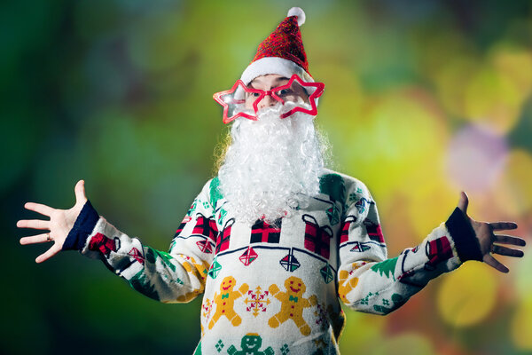 man in Santa Claus costume