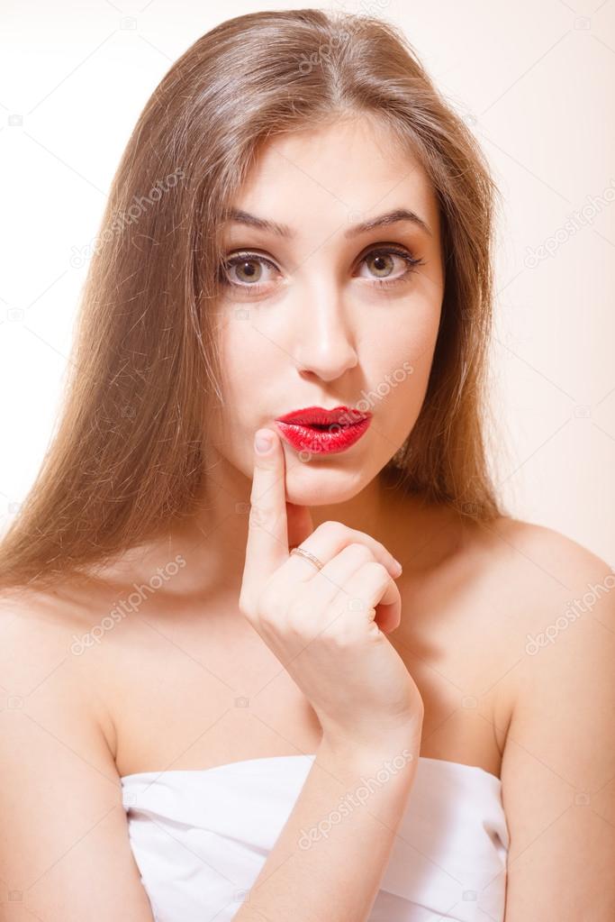 Curly red hed naked Women putting fingers in naked woman