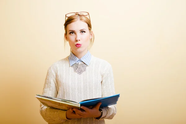 Business lady i glas — Stockfoto