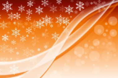 Horizontal bronze digital background with white snowflakes and motion effect