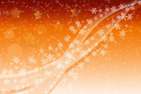 Horizontal bronze digital background with white snowflakes and motion effect — Stock Photo, Image