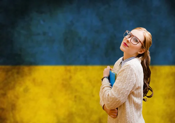 Ung, pen, ukrainsk student – stockfoto