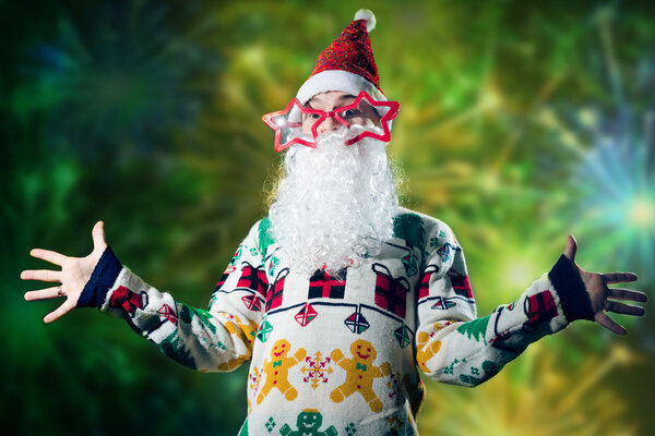 Man in Santa Claus costume