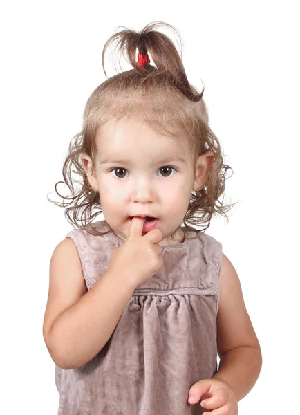 Portrait of funny little girl — Stock Photo, Image