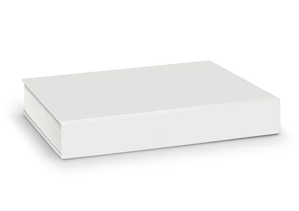 Branco vazio de livro branco vazio isolado com caminho — Fotografia de Stock