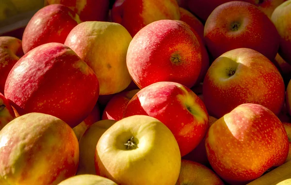 Čerstvá jablka, nabízených na trhu — Stock fotografie