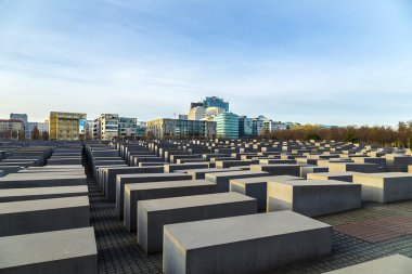 BERLIN, GERMANY - NOV 17, 2014: View of Jewish Holocaust Memoria clipart