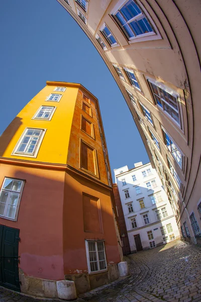 Typical old houses in Vienna first district in the famous area M — Stock Photo, Image