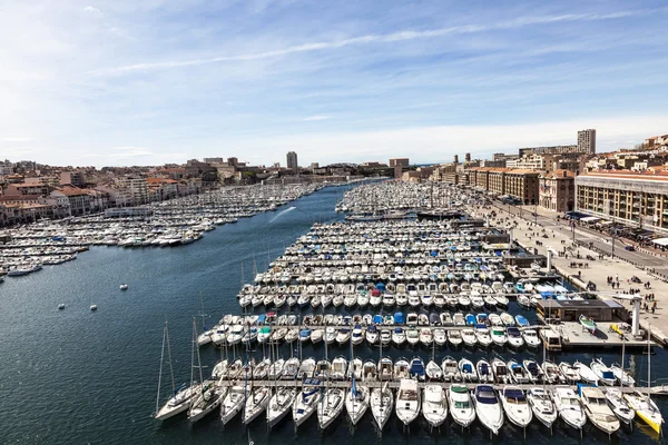 Vista panorámica aérea del puerto viejo de Marsella —  Fotos de Stock