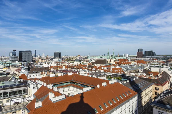 Viyana şehir manzarası havadan görünümü — Stok fotoğraf