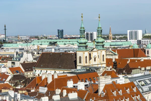 Luchtfoto van de Skyline van de stad van Wenen — Stockfoto