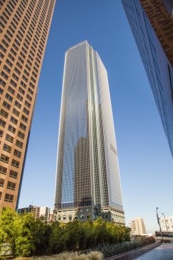 Los Angeles şehir merkezindeki gökdelen perspektifi
