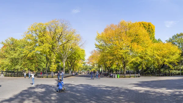 Osób korzystających, chodzenie w Central Park — Zdjęcie stockowe