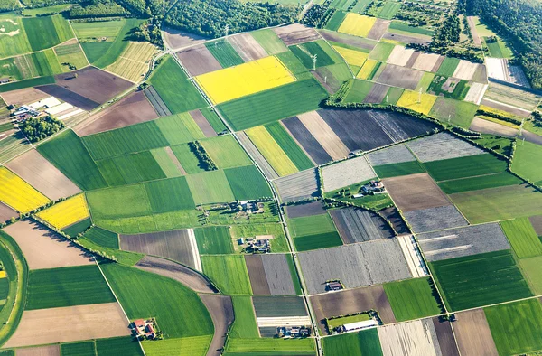 Antenne von Ackerland bei Mainz — Stockfoto