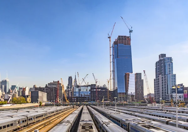 Vista de rua para o bairro Midtown com Penn Station em New Yo — Fotografia de Stock