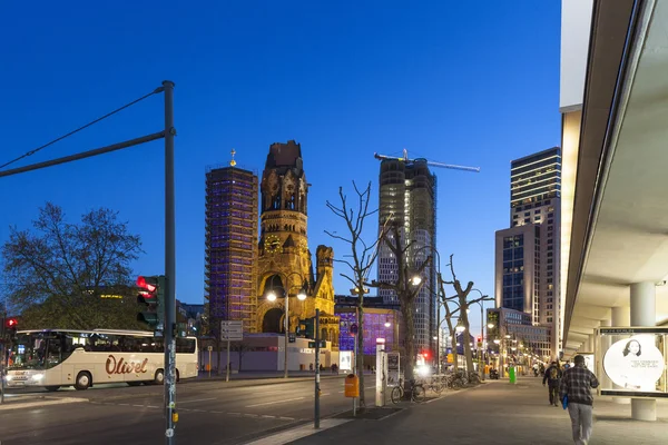 Gedaechtniskirche at Kudamm in Berlin — Stock Photo, Image