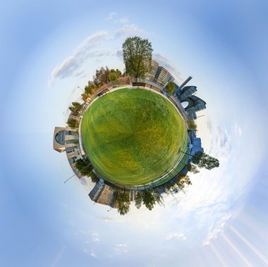 hükümet binaları ile Berlin'de Spreebogen park Panoraması