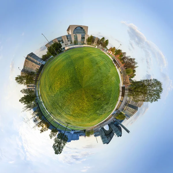 hükümet binaları ile Berlin'de Spreebogen park Panoraması