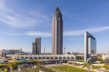  insanlar Fuar Kulesi Messeturm ve görünümü zevk