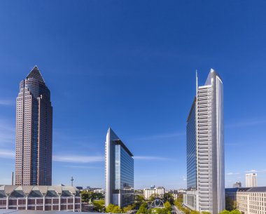 Ticaret Fuarı kule Messeturm: ve Frankfurter yanındaki Marriott hotel