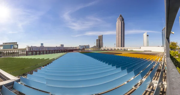 Ticaret Fuarı kule Messeturm: ve Frankfurter yanındaki Marriott hotel