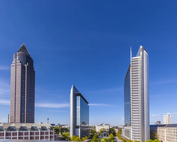 Ticaret Fuarı kule Messeturm: ve Frankfurter yanındaki Marriott hotel