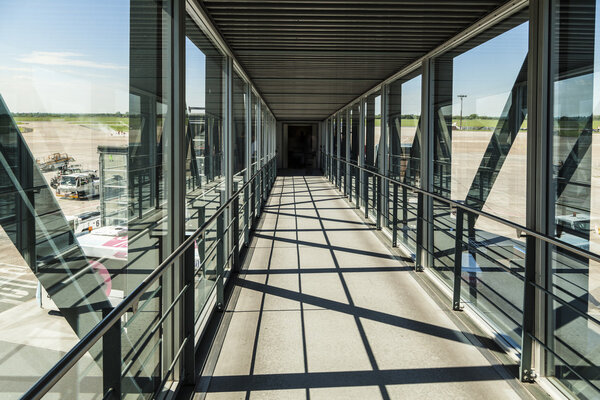  jet bridge from inside for boarding the aircraft