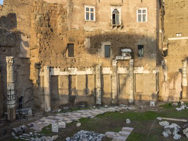 The ruins of Trajan's Market (Mercati di Traiano) in Rome clipart